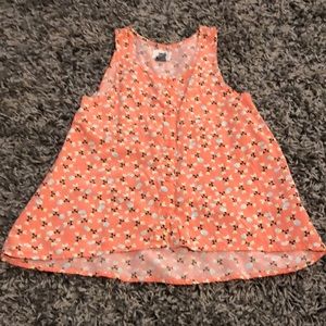 Floral flowy blouse tank